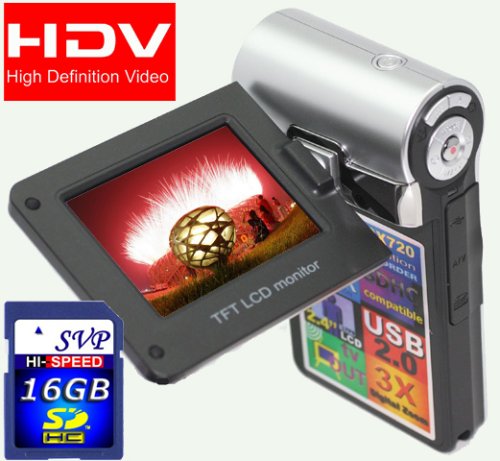 SVP T400-Silver 1280x720p True HD Camcorder with 2.4