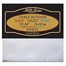 MCG Textiles Soft and EZ Table Runner, 13 by 38-Inch, White