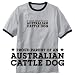 T-Shirt Ringer Heather Gray  Proud Parent Of Australian Cattle Dog  Dog