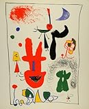 1958 Photolithograph Joan Miro Acrobats Night Garden Art Figurative Design Human - Photo Lithographic Print