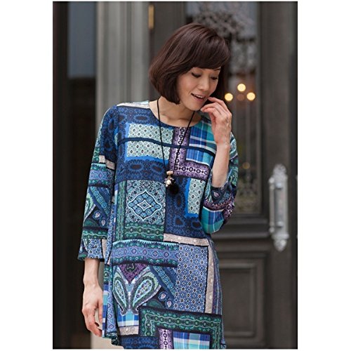 ピサーノ（PISANO） 【大きいサイズ】【L・LL】コンポジションプリントのチュニック