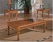 3pc Cherry Occasional Table Set By Coaster Furniture