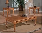 3pc Cherry Occasional Table Set By Coaster Furniture