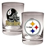 Pittsburgh Steelers NFL 2pc Rocks Glass Set