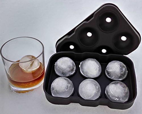 I Love Ice - Ice Ball Maker Mold - 6 Whiskey Ice Balls - Premium Round Spheres Tray