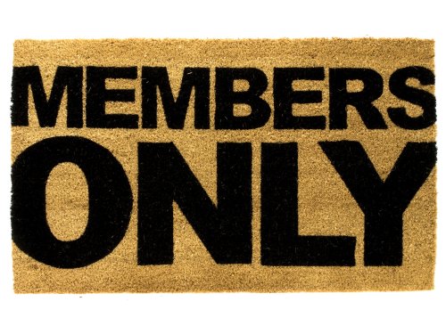 PT Door Mat, Members Only, Rubber Coating