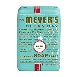 Mrs. Meyer's Bar Soap, Basil (Pack of 6)