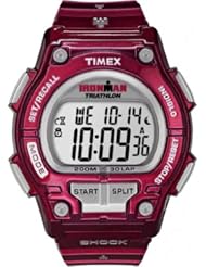Timex Womens T5K5579J Sport Ironman Cherry Full Size Shock 30 Lap Watch