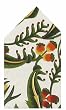 Durable Hand Woven 100% Cotton Silk Screen White Floral Print Napkins 22x22 Inches Set of Six