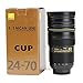 Travel Coffee Mug,NTTR Lens Cup,Camera Lens Cup Coffee Mug Travel Nican Lens 24-70mm Coffee Cup Mug (It's a model CUP, and Not an Actual Lens) Best Camera Lens Stainless Steel Cup/ Mug for Coffee or Tea