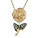 14k Rose Gold Diamond Flower Pendant (.16 cttw)