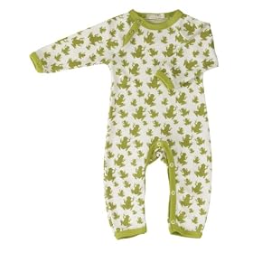 Organic Baby Frog Print Romper 0-5M