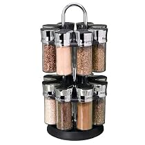 Olde Thompson 16-Jar Chrome Carousel Spice Rack