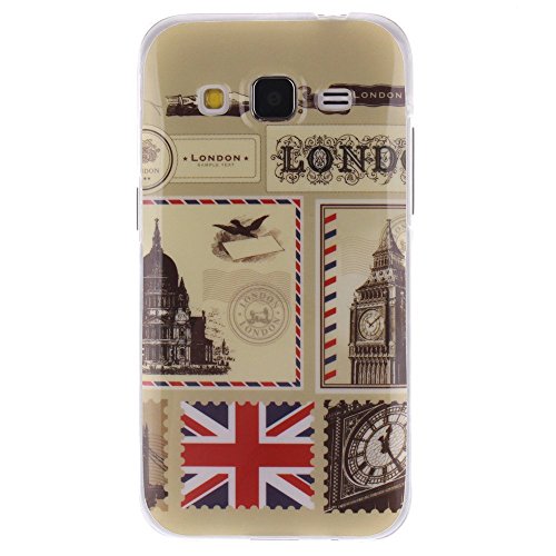 G360 Case,Samsung Galaxy Prevail LTE Case,Galaxy Core Prime Case,Danhua Premium [Drop Protection] Case Slim Fit Soft Flexible Extremely Thin Gel TPU Series Scratch-Proof Case for Samsung Galaxy Core Prime G360 /G3606/G3608/G3609/Prevail LTE - London British Flag Pattern