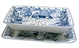 Spode Blue Room Signature Pierced Strawberry Basket and Stand