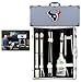 NFL Siskiyou Sports Fan Shop Houston Texans Stainless Steel BBQ Set w/Metal Case 8 piece Gray