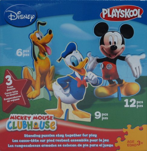 Playskool Disney Mickey Mouse Clubhouse Standing Shaped Foam Puzzles - 3 Figures