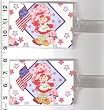 Set of 2 Oversize Luggage Tags Strawberry Shortcake USA Patriotic