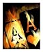 HOT & BLAZING POKER ART ARTS ACES ON FIRE BULLETS HOME / GAME ROOM DECOR WPT