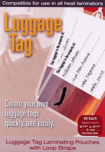 50 Pk. Luggage tags w loops