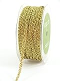 May Arts 1/4-Inch Wide Ribbon, Gold Chain Cord