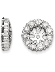 14k White Gold Diamond Earrings Jackets. Carat Wt- 0.972ct. Metal Wt- 1.87g