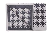 Citta Design 'Houndstooth' Hand Towels Set of Two, Oyster/Carbon, 27x20 inches