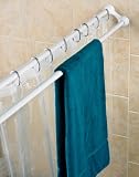 Polder Duo Shower Curtain Rod, White