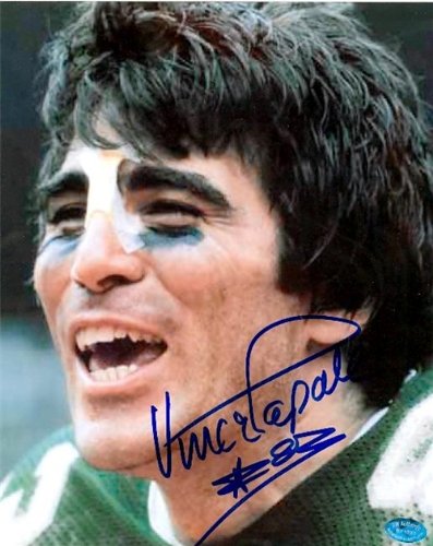 Vince Papale Autographed/Hand Signed 8x10 photo Philadelphia Eagles (Invincible) Closeup