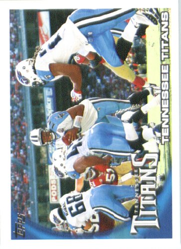 2010 Topps NFL Football Card # 355 Chris Johnson / Vince Young TC - Tennessee Titans (Team Card) NFL Trading Card in a Protective ScrewDown Case!