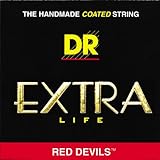 DR Strings Red Devils - Extra-Life Red Coated 5 String Bass 45-125