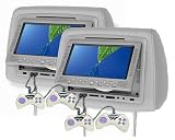 Review Carketplace Carketplace / 2 x 7 Inch TFT LCD Headrest Car with Built-in DVD VCD, CD, MP3 Player - GREY COLOUR