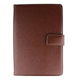 Bundle Monster Barnes & Noble Nook Ebook Genuine Leather Opening Case Cover Jacket with Interior Compartments - Brown