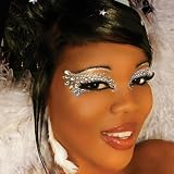 Ice Queen Exotic Eyes Rhinestone Eye MakeUp False Eyelashes Dancer Stripper