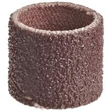3M Cloth Band 341D, 1/2" Diameter x 1/2" Width, 80 Grit, Brown (Pack of 100)