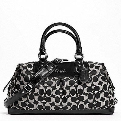 Coach Signature Large Ashley with White