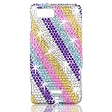 Talon Full Diamond Bling Phone Shell for Motorola MB810 Droid X (Rainbow)