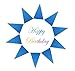 Myparty Birthday Paper Flag Banner Party Decorations Blue With White Stars 8 Feet -10 pcs flags