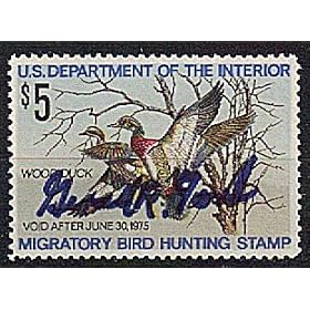 $5 Migratory Bird Hunting Stamp - Signed by President Gerald R. Ford