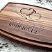 Personalized Cutting Board, Custom Wedding, Anniversary or Housewarming Gift Idea, Wood Engraved Charcuterie, for Newlyweds and Couples, Two Hearts Design 027.