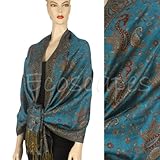 100% Premium Soft luxurious and Silky Paisley Pashmina (28