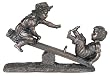 Boy and Girl Teeter-Totter Bronze Art Sculpture