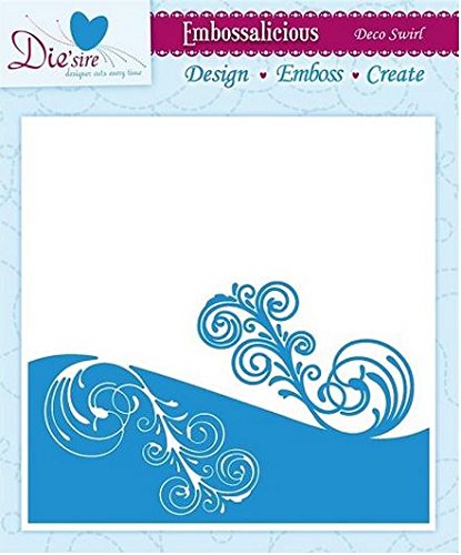 Embossalicious Embossing Folder 6 x 6 Deco Swirl