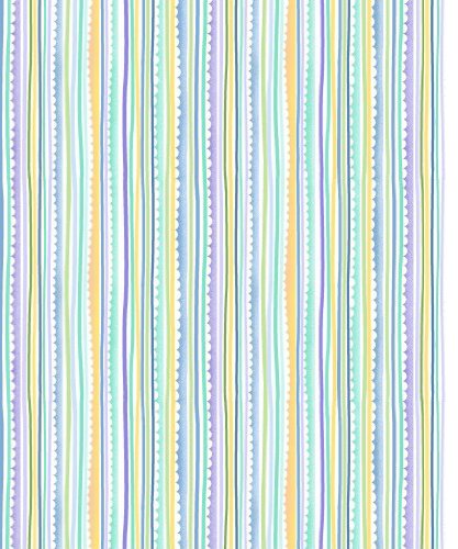 Picture of Cozy SheetWorld Fitted Pack N Play (Graco Square Playard) Sheet - Flannel - Pastel Scalloped Stripe - Made In USA PP3636-F324 (Playard Bedding)