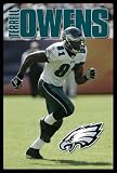 Terrell Owens Philadelphia Eagles Nfl Phily Art Black Wood-Mounted Poster Print - 24