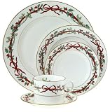Royal Worcester Holly Ribbons 5-Piece Dinnerware Place Setting, Service for 1