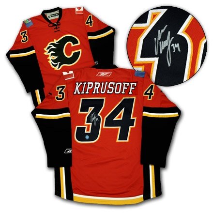 Miikka Kiprusoff Calgary Flames Autographed/Hand Signed Rbk Jersey