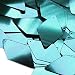 Teal Blue Green Sequin Long Diamond 1.75 inch Metallic Couture Loose Paillettes Made in USA.
