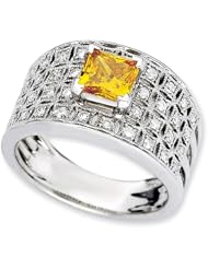14kw Emma Grace Princess Cultured Diamond Ring