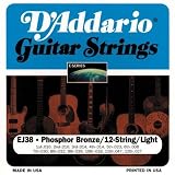DAddario EJ38 Light 12 String 10 47 Acoustic Guitar Strings